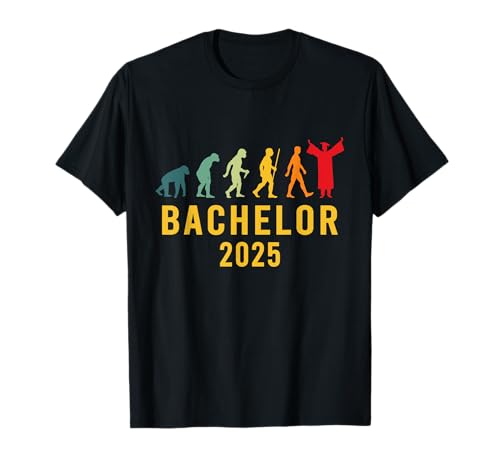Bachelor 2025 T-Shirt - Herren & Damen - Unisex Kinder - Absolventen Shirt - Schwarz - S - Kurzarm - T-Shirt von Bachelor 2025 Bachelor Abschluss Geschenk