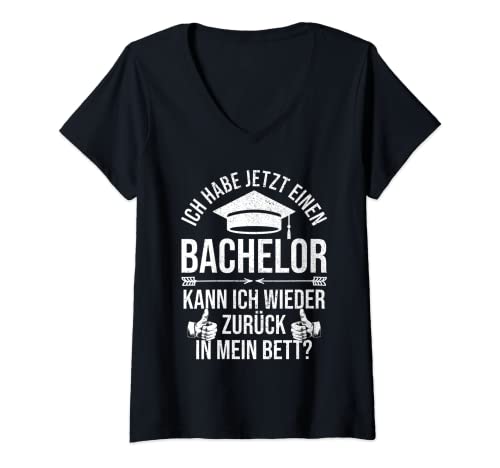 Damen Bachelor Abschluss Informatik & Maschinenbau Mathe Student T-Shirt mit V-Ausschnitt von Bachelor Abschluss Geschenk für BWL Absolventen VK