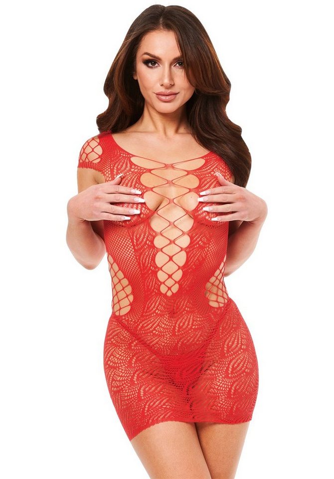 Baci Lingerie Minikleid Netz-Minikleid - rot von Baci Lingerie