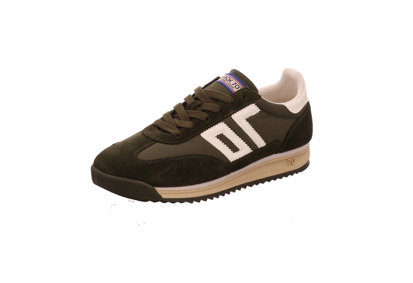 Back 70 NYLON SPOMGE OLIVE SUEDE Schnürschuh von Back 70