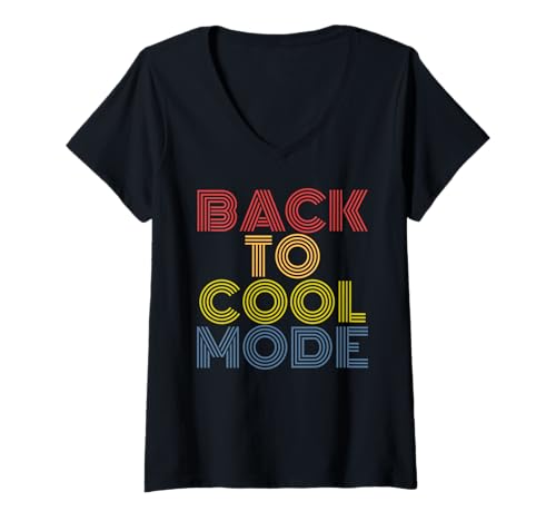 Damen Zurück zum coolen Modus Funny School Vibes im Kinderstil T-Shirt mit V-Ausschnitt Damen Zurück zum coolen Modus Funny School Vibes im Kinderstil T-Shirt mit V-Ausschnitt von Back To Cool Mode Student School Fun