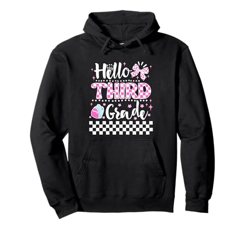Hello Third Grade Coquette First Day of School Teacher Girls Pullover Hoodie Hello Third Grade Coquette First Day of School Teacher Girls Pullover Hoodie von Back To School 3rd Grade First Day Tee