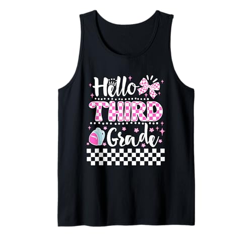 Hello Third Grade Coquette First Day of School Teacher Girls Tank Top Hello Third Grade Coquette First Day of School Teacher Girls Tank Top von Back To School 3rd Grade First Day Tee