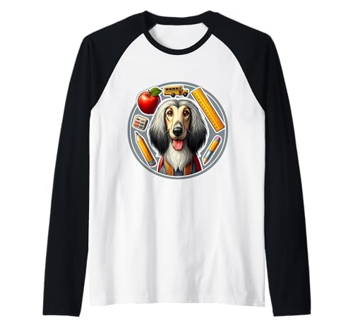Back To School Afghanischer Hound Hund Junge Mädchen Besitzer Student Kinder Raglan Back To School Afghanischer Hound Hund Junge Mädchen Besitzer Student Kinder Raglan von Back To School Afghan Hound Dog Products