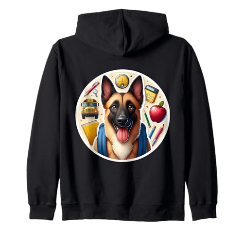 Zurück zur Schule Belgischer Laekenois Hund Jungen Mädchen Schüler Kinder Kapuzenjacke von Back To School Belgian Laekenois Dog Products