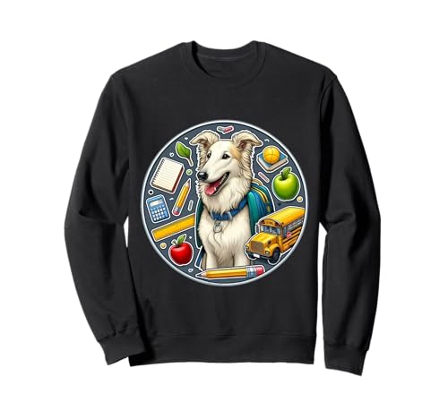 Back To School Borsoi Dog Boys Girls Owner Student Kids Sweatshirt Back To School Borsoi Dog Boys Girls Owner Student Kids Sweatshirt von Back To School Borzoi Dog Products