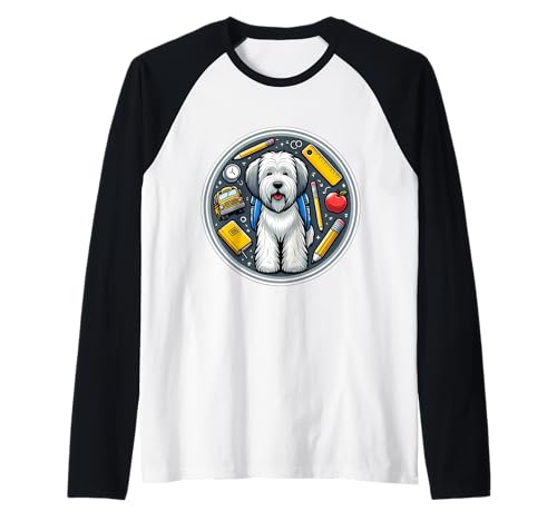 Zurück zur Schule, Briard, Hund, Junge, Mädchen, Besitzer, Student, Kinder, Kind Raglan Zurück zur Schule, Briard, Hund, Junge, Mädchen, Besitzer, Student, Kinder, Kind Raglan von Back To School Briard Dog Products