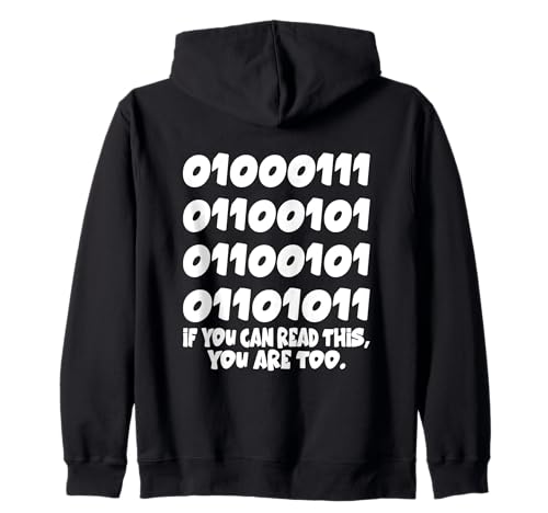 Lustiger Computer Binärcode Geek Nerd Programmierer Kinder Herren Kapuzenjacke von Back To School Computer Nerd Outfit Tee