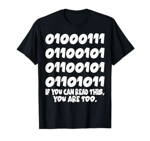 Lustiger Computer Binärcode Geek Nerd Programmierer Kinder Herren T-Shirt von Back To School Computer Nerd Outfit Tee