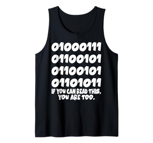 Lustiger Computer Binärcode Geek Nerd Programmierer Kinder Herren Tank Top von Back To School Computer Nerd Outfit Tee