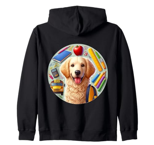 Back To School Curly-Coated Retriever für Jungen und Mädchen, Schüler Kapuzenjacke von Back To School Curly-Coated Retriever Dog Products