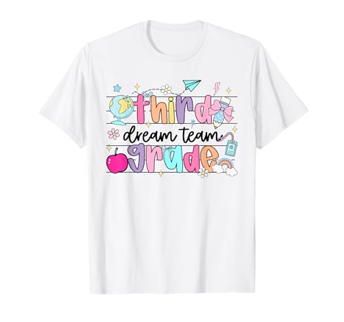 Groovy Dream-Team für Schulanfänger aus der dritten Klasse für Kinder T-Shirt von Back To School Dream Team