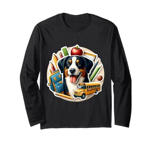 Back To School Entlebucher Sennenhund Junge Mädchen Kinder Besitzer Langarmshirt von Back To School Entlebucher Mountain Dog Products