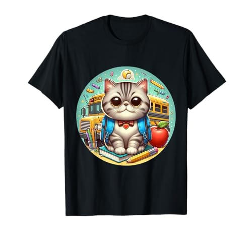 Exotische Kurzhaar-Katze, Jungen, Mädchen, Schüler, Kinder T-Shirt Exotische Kurzhaar-Katze, Jungen, Mädchen, Schüler, Kinder T-Shirt von Back To School Exotic Shorthair Cat Products