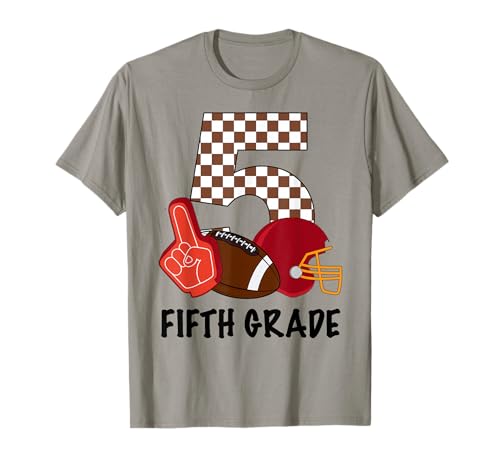 Fünfte Klasse Fußball, 5. Klasse, Kinder, Jungen, zurück zur Schule T-Shirt Fünfte Klasse Fußball, 5. Klasse, Kinder, Jungen, zurück zur Schule T-Shirt von Back To School Fifth Grade 5th Grade Football