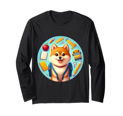 Finnischer Spitz Hund Junge Mädchen Student Kinder Besitzer Langarmshirt Finnischer Spitz Hund Junge Mädchen Student Kinder Besitzer Langarmshirt von Back To School Finnish Spitz Dog Products