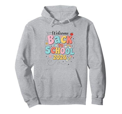 Retro Groovy Welcome Back to School 2026 Lehrer Jungen Mädchen Pullover Hoodie Retro Groovy Welcome Back to School 2026 Lehrer Jungen Mädchen Pullover Hoodie von Back To School First Day Of School Teacher Kid Tee