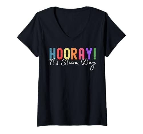 Damen Hurra, es ist STEAM Day STEAM Teacher Specials Squad T-Shirt mit V-Ausschnitt Damen Hurra, es ist STEAM Day STEAM Teacher Specials Squad T-Shirt mit V-Ausschnitt von Back To School First Day Of School Teacher Student