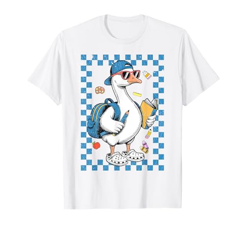Back to School Boy School Funny School Goose T-Shirt Back to School Boy School Funny School Goose T-Shirt von Back To School First Day Of School Tee Shir t