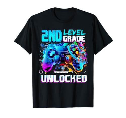Back To School Unlocked Gamer, 2. Klasse, für Kinder und Jungen T-Shirt Back To School Unlocked Gamer, 2. Klasse, für Kinder und Jungen T-Shirt von Back To School Gamer