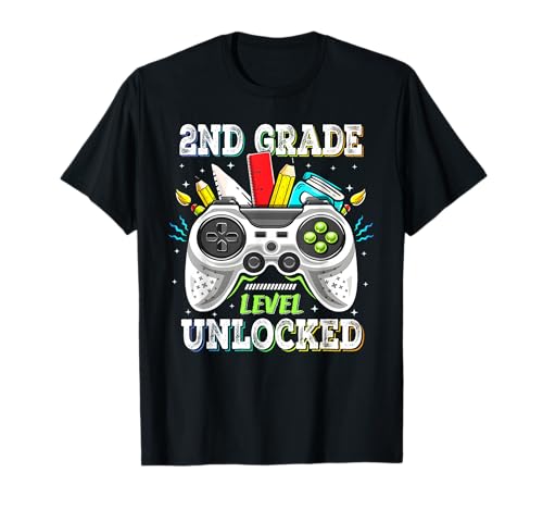 Back to School Unlocked Gamer, 2. Klasse, für Kinder und Jungen T-Shirt Back to School Unlocked Gamer, 2. Klasse, für Kinder und Jungen T-Shirt von Back To School Gamer