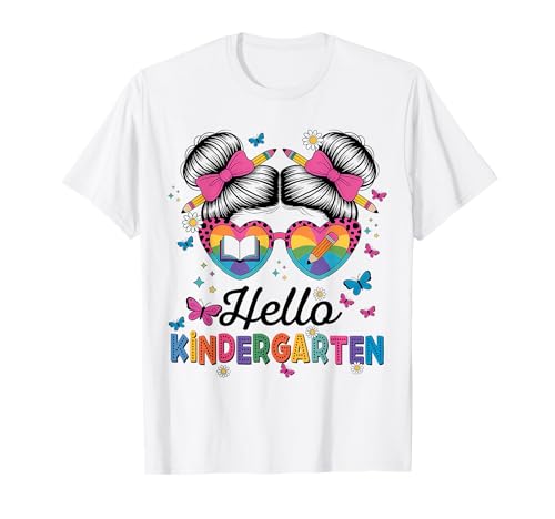 Hello Kindergarten Kokette Schulanfang Lehrer Mädchen T-Shirt Hello Kindergarten Kokette Schulanfang Lehrer Mädchen T-Shirt von Back To School Gifts Teachers Coquette Design