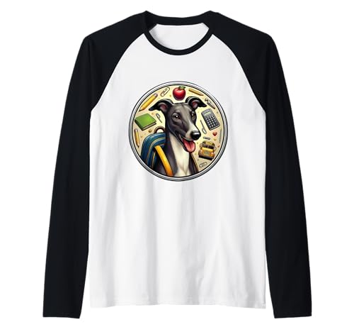 Back To School Greyhound Hund Jungen Mädchen Besitzer Student Kinder Raglan von Back To School Greyhound Dog Products