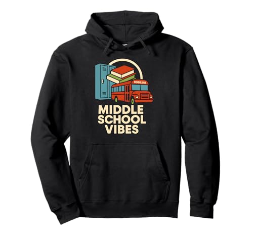 Back To School Middle School Vibes Süßer erster Tag für Frauen Pullover Hoodie Back To School Middle School Vibes Süßer erster Tag für Frauen Pullover Hoodie von Back To School Happy Middle School Outfit Apparel