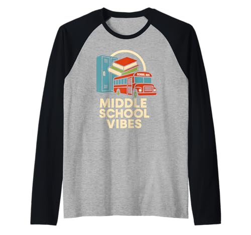 Back To School Middle School Vibes Süßer erster Tag für Frauen Raglan Back To School Middle School Vibes Süßer erster Tag für Frauen Raglan von Back To School Happy Middle School Outfit Apparel