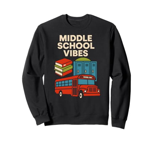 Back To School Middle School Vibes Süßer erster Tag für Frauen Sweatshirt Back To School Middle School Vibes Süßer erster Tag für Frauen Sweatshirt von Back To School Happy Middle School Outfit Apparel