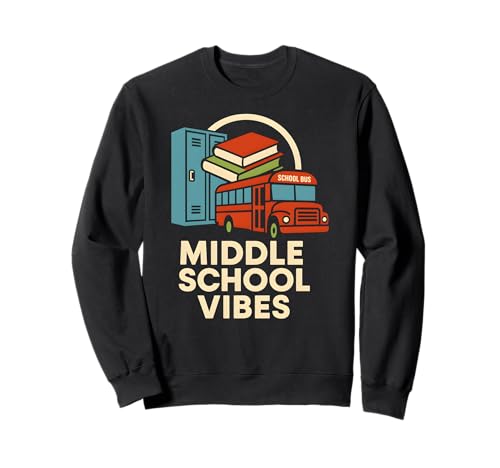 Back To School Middle School Vibes Süßer erster Tag für Frauen Sweatshirt Back To School Middle School Vibes Süßer erster Tag für Frauen Sweatshirt von Back To School Happy Middle School Outfit Apparel
