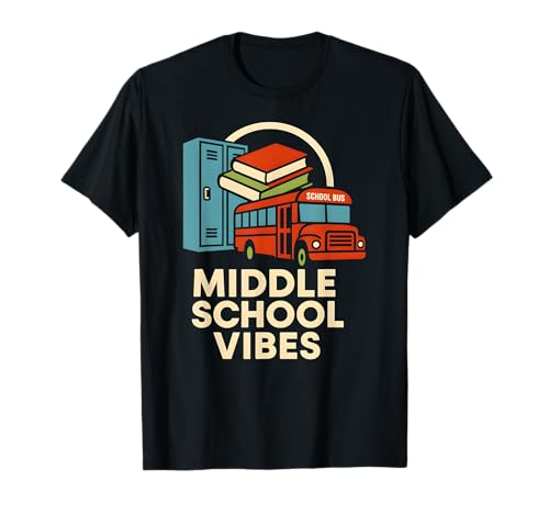 Back To School Middle School Vibes Süßer erster Tag für Frauen T-Shirt von Back To School Happy Middle School Outfit Apparel