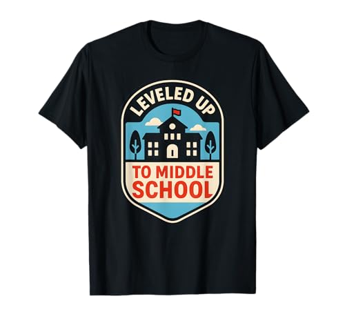 In die Mittelschule hochgestuft Coole Kinder, Jungs, zurück zur Schule T-Shirt von Back To School Happy Middle School Outfit Apparel