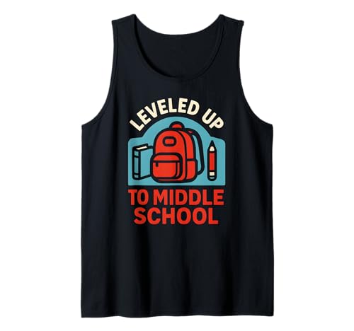 In die Mittelschule hochgestuft Coole Kinder, Jungs, zurück zur Schule Tank Top von Back To School Happy Middle School Outfit Apparel