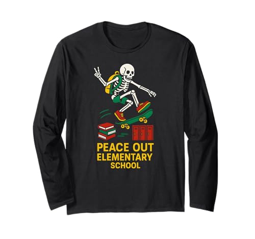Middle School Peace Out Elementary Coole Kinder gehen wieder zur Schule Langarmshirt Middle School Peace Out Elementary Coole Kinder gehen wieder zur Schule Langarmshirt von Back To School Happy Middle School Outfit Apparel