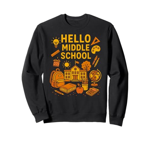 Zurück zur Schule Hallo Mittelschule, süßer erster Tag für Frauen Sweatshirt Zurück zur Schule Hallo Mittelschule, süßer erster Tag für Frauen Sweatshirt von Back To School Happy Middle School Outfit Apparel