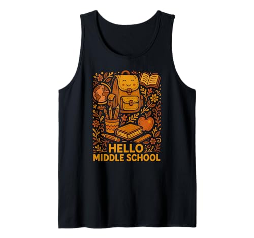 Zurück zur Schule Hallo Mittelschule, süßer erster Tag für Frauen Tank Top Zurück zur Schule Hallo Mittelschule, süßer erster Tag für Frauen Tank Top von Back To School Happy Middle School Outfit Apparel