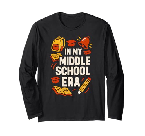 Zurück zur Schule in meiner Mittelschulzeit Süßer erster Tag für Frauen Langarmshirt Zurück zur Schule in meiner Mittelschulzeit Süßer erster Tag für Frauen Langarmshirt von Back To School Happy Middle School Outfit Apparel