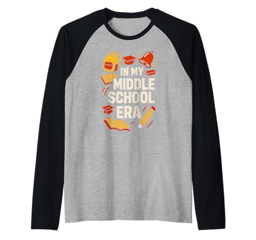 Zurück zur Schule in meiner Mittelschulzeit Süßer erster Tag für Frauen Raglan Zurück zur Schule in meiner Mittelschulzeit Süßer erster Tag für Frauen Raglan von Back To School Happy Middle School Outfit Apparel