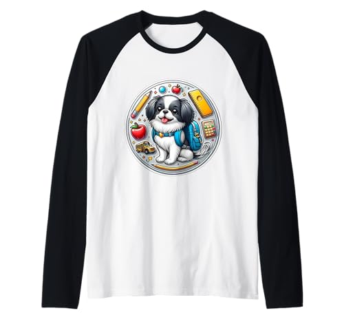 Back To School Japanischer Kinnhund Junge Mädchen Kinder Besitzer Student Raglan Back To School Japanischer Kinnhund Junge Mädchen Kinder Besitzer Student Raglan von Back To School Japanese Chin Dog Products