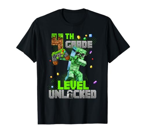Controller 4th Grade Level freigeschaltet Back to School Kids Boys T-Shirt von Back To School Level Unlocked Kids Boys
