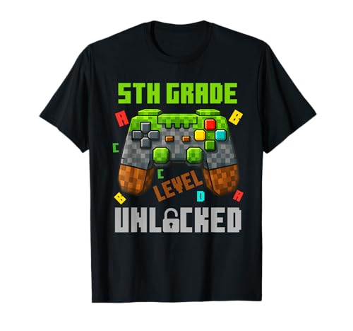 Controller 5th Grade Level Freigeschaltet Back to School Kids Boys T-Shirt von Back To School Level Unlocked Kids Boys