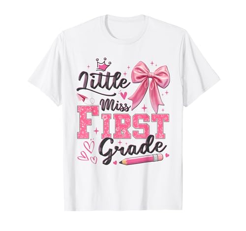 Little Miss 1. Klasse Kinder Mädchen Kokette erster Schultag T-Shirt Little Miss 1. Klasse Kinder Mädchen Kokette erster Schultag T-Shirt von Back To School Little Miss Daughter Gifts