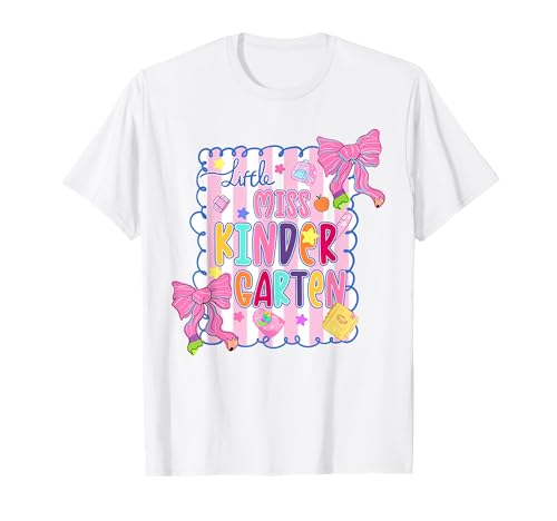 Little Miss Kindergarten Kinder Mädchen Coquette Back to School T-Shirt Little Miss Kindergarten Kinder Mädchen Coquette Back to School T-Shirt von Back To School Little Miss Daughter Gifts