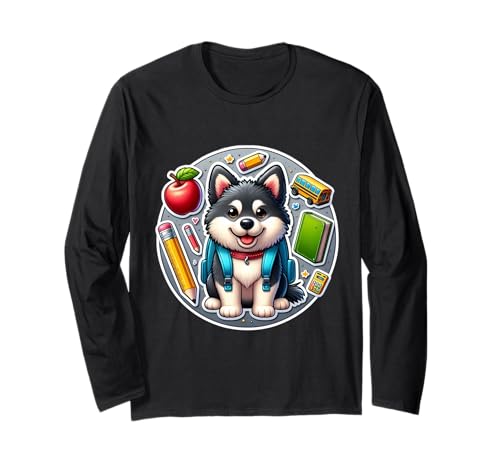 Zurück zur Schule, Mudi, Hund, Jungen, Mädchen, Besitzer, Schüler, Kinder, Kind Langarmshirt Zurück zur Schule, Mudi, Hund, Jungen, Mädchen, Besitzer, Schüler, Kinder, Kind Langarmshirt von Back To School Mudi Dog Products