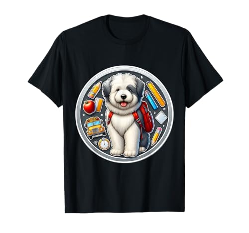 Back To School Old English Sheepdog Boys Girl Owner Kids T-Shirt von Back To School Old English Sheepdog Dog Products