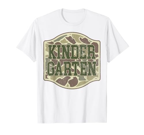 Alter Camo-Kindergarten für Jungen, Retro-Schulanfang, erster Tag T-Shirt Alter Camo-Kindergarten für Jungen, Retro-Schulanfang, erster Tag T-Shirt von Back To School Outfit Boys Girls Women Men