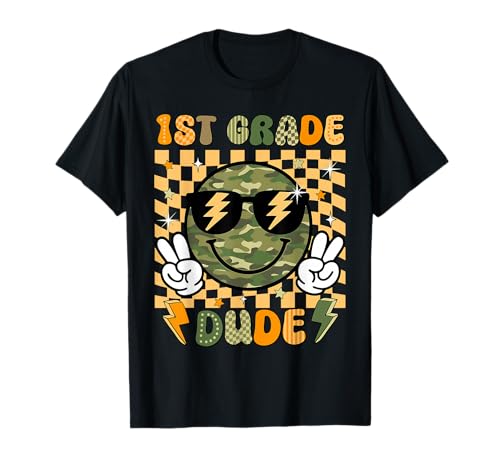 Camo Smile Face Back to School, 1. Klasse, Typ, Junge, Kinder T-Shirt Camo Smile Face Back to School, 1. Klasse, Typ, Junge, Kinder T-Shirt von Back To School Outfit Boys Girls Women Men