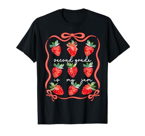 Second Grade is My Jam Strawberry Back to School Mädchen Jungen T-Shirt Second Grade is My Jam Strawberry Back to School Mädchen Jungen T-Shirt von Back To School Outfit Boys Girls Women Men