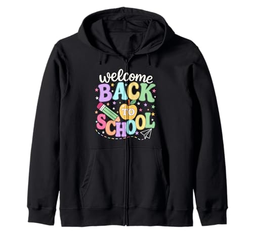 Willkommen zurück in die Schule: Kunst am ersten Tag für Kinder und Lehrer Kapuzenjacke Willkommen zurück in die Schule: Kunst am ersten Tag für Kinder und Lehrer Kapuzenjacke von Back To School Outfit